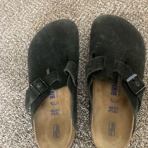 Birkenstock Black Suede Clogs